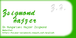 zsigmond hajzer business card